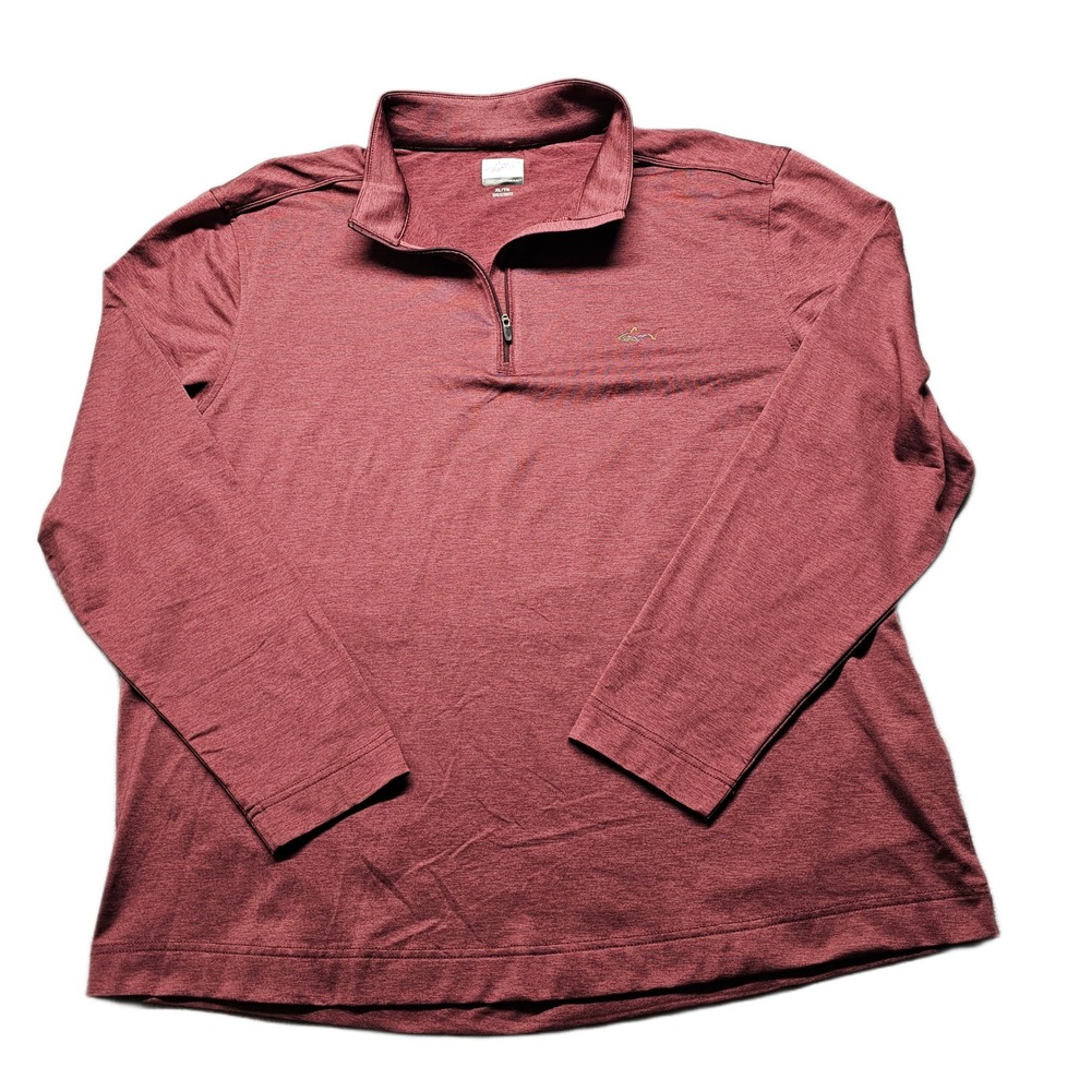 Greg Norman 1/4 Zip Pullover Mens XL Red Long Sleeve Athleisure Gym & Training